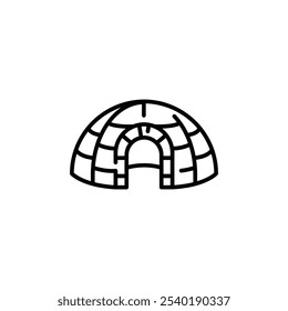 Ícone Igloo. Ícone de iglu simples para mídia social, aplicativo e web design. Ilustração vetorial.