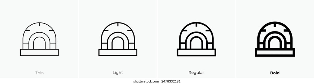 igloo icon. Thin, Light Regular And Bold style design isolated on white background