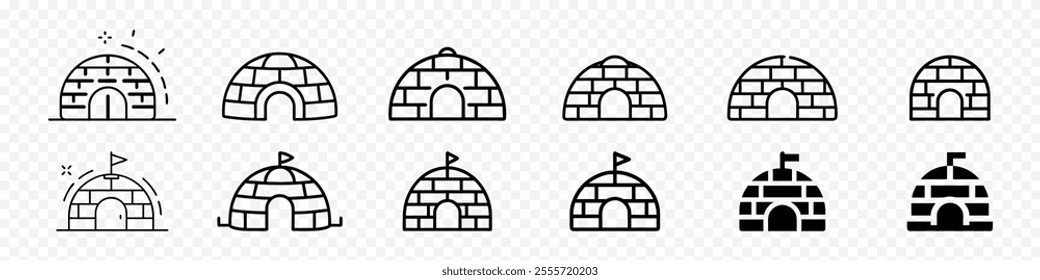 igloo icon. traditional house igloo icon set, home igloo icon, Igloo icon is suitable for winter season,