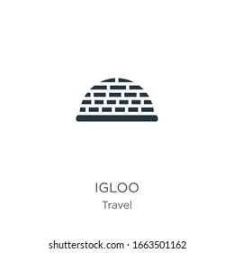 Igloo icon vector. Trendy flat igloo icon from travel collection isolated on white background. Vector illustration can be used for web and mobile graphic design, logo, eps10
