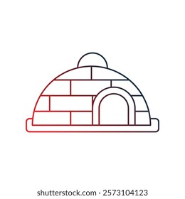 Igloo icon with white background vector stock illustration