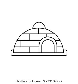 Igloo icon with white background vector stock illustration