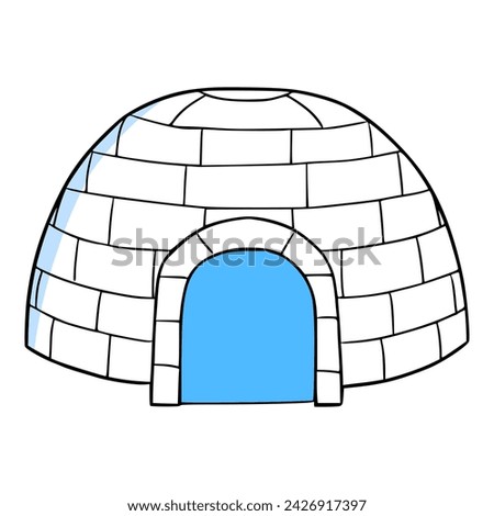 igloo illustration hand drawn islated vector