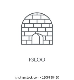 Igloo linear icon. Igloo concept stroke symbol design. Thin graphic elements vector illustration, outline pattern on a white background, eps 10.