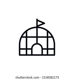 Igloo, north pole, building icon. Element of travel icon. Thin line icon