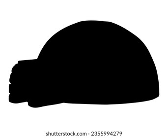 Igloo silhouette vector art white background