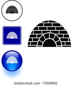 igloo symbol sign and button