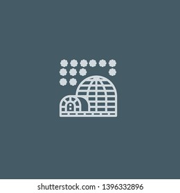 Igloo vector icon. Igloo concept stroke symbol design. Thin graphic elements vector illustration, outline pattern for your web site design, logo, UI. EPS 10.