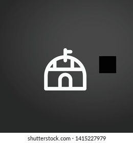 Igloo vector icon. Igloo concept stroke symbol design. Thin graphic elements vector illustration, outline pattern for your web site design, logo, UI. EPS 10.