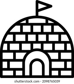 Igloo Vector Icon Desing Illustration
