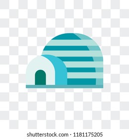 Igloo vector icon isolated on transparent background, Igloo logo concept