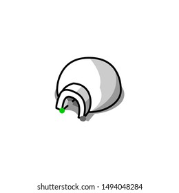 Igloo Vector Icon. Isolated Snow House Emoji, Emoticon, Illustration