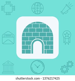 Igloo vector icon sign symbol