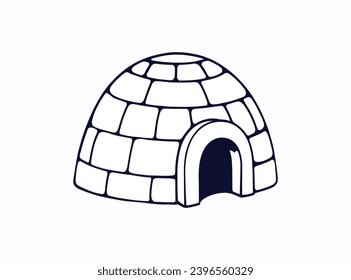 Igloo vector illustration. Ice house.