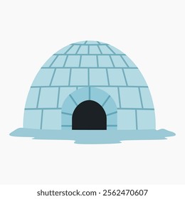 Igloo vector illustration isolated on white background	