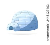 Igloo vector isolated on white background.