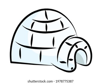 Igloo vector isolated on white background