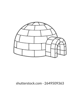 Igloo vector isolated on white background