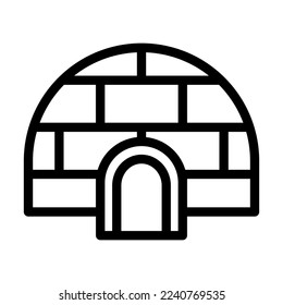 Igloo Vector Line Icon Design