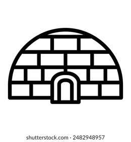 Igloo Vector Line Icon Design