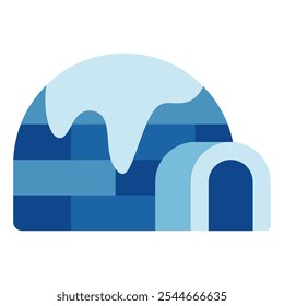 Igloo winter vector icon illustration