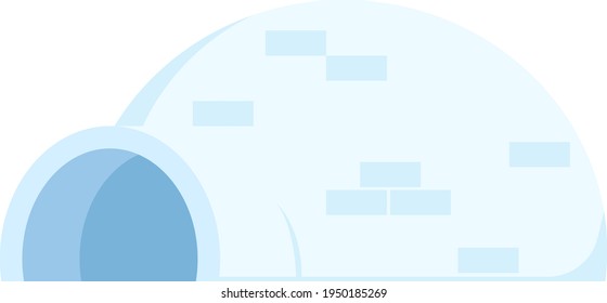 Iglu, illustration, vector on white background.