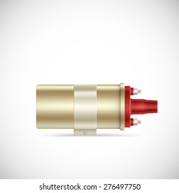 Ignite coil car part.  Vector illustration isolated on white background