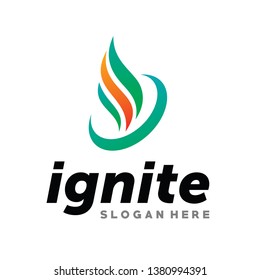 Ignite, Flames, Fire Logo Inspiration Vector
