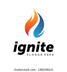 Ignite, Flames, Fire Logo Inspiration Vector