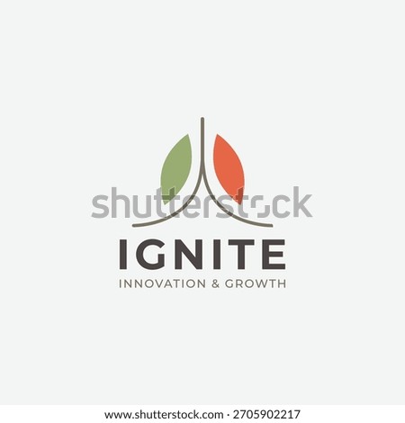 Ignite Green Eco Leaf Logo Design for Natural and Organic Business