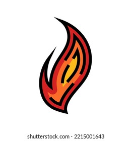 Zünden Sie scharfe Farbsymbol-Vektorgrafik. Zünden Sie ein heißes Schild. einzelne Symbolillustration