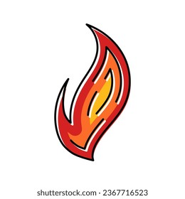 ignite hot color icon vector. ignite hot sign. isolated symbol illustration