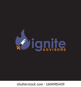 Ignite Logo With Flame Of Soft Fire