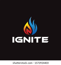 IGNITE Logo And Text Concept