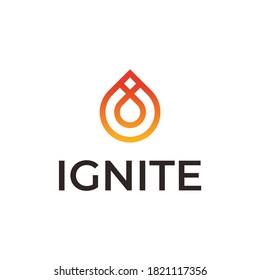 ignite logo vector modern clean simple design with white background