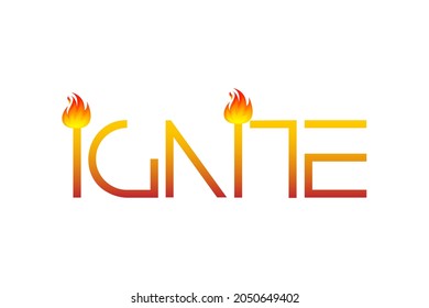 ignite logo vector modern clean simple design with white background
