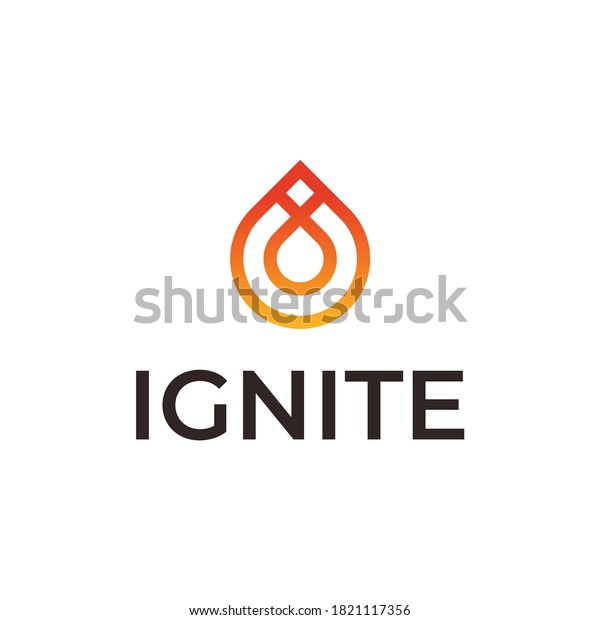ignite logo vector modern clean simple design
with white background