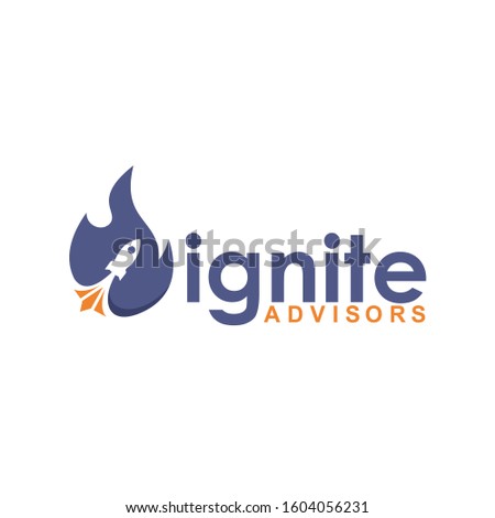 Ignite soft flame fire logo