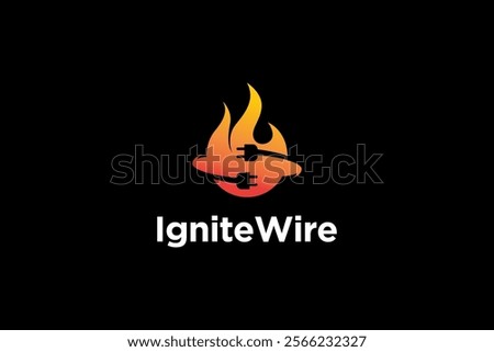 ignite wire logo design concept