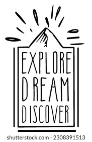 "Ignite Your Inner Explorer: Explore Dream Discover Typography T-shirt"
"Follow Your Dreams, Explore the Unknown: Typography Tee"