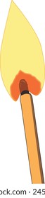 Una Ilustración vectorial de cerillos encendidos