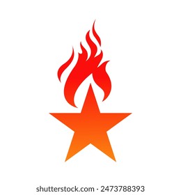 Igniting Brilliance: Fire Star Logo Graphic Design combines the intensity of flames with the allure of stars, creating a captivating symbol that radiates power and elegance.