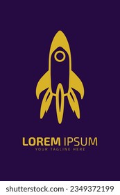 Al encender un posible vector con el logotipo de silueta de cohetes se refleja la ambición y los esfuerzos futuros.