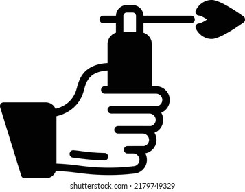 Ignition Butane Gas Fire Torch Concept, Welder Holding Mig gun Vector Icon Design, Arc welding equipment and Metal Work Symbol, Construction and Industrial manufacturing Sign, 
