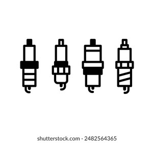 ignition car icon symbol sign vector design black white color simple modern illustration collection set isolated