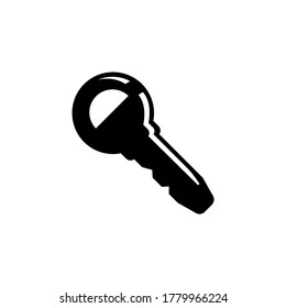 Ignition Car Key, Vehicle Protection. Flat Vector Icon illustration. Simple black symbol on white background. Ignition Car Key, Vehicle Protection sign design template for web and mobile UI element