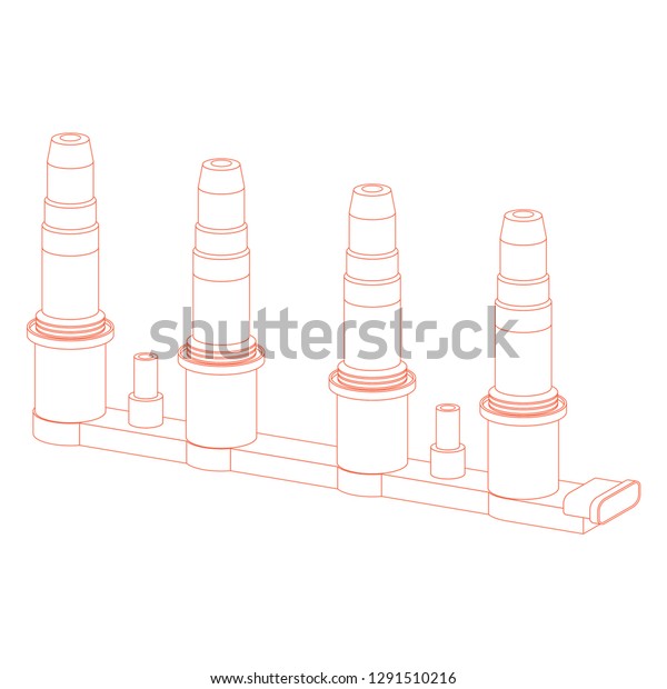 Ignition Coil Electric Auto Part Stock Vector (Royalty Free) 1291510216