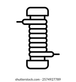 Ignition Coil Vector Line Icon Design