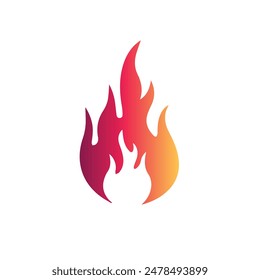 Ignition emblem, burning flammable fire isolated symbol of devil and passion. Fiery fire, bright fireball, hot flames and red hot bonfire, bonfire, red fiery flames isolated vector illustration.
