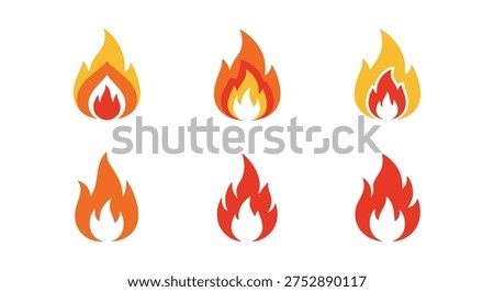 Ignition Flame Line art vector clean vivid abstract illustration